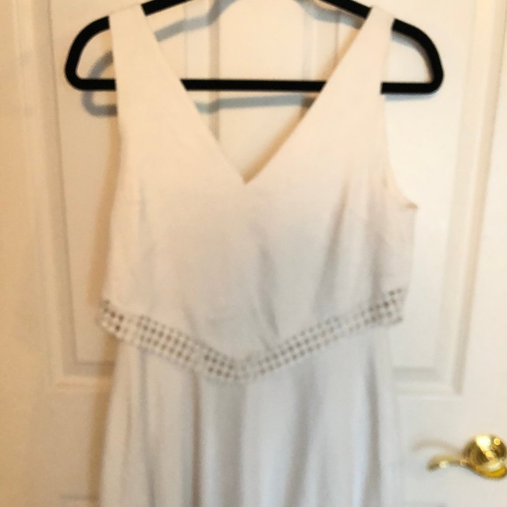 White Short Suede Dress